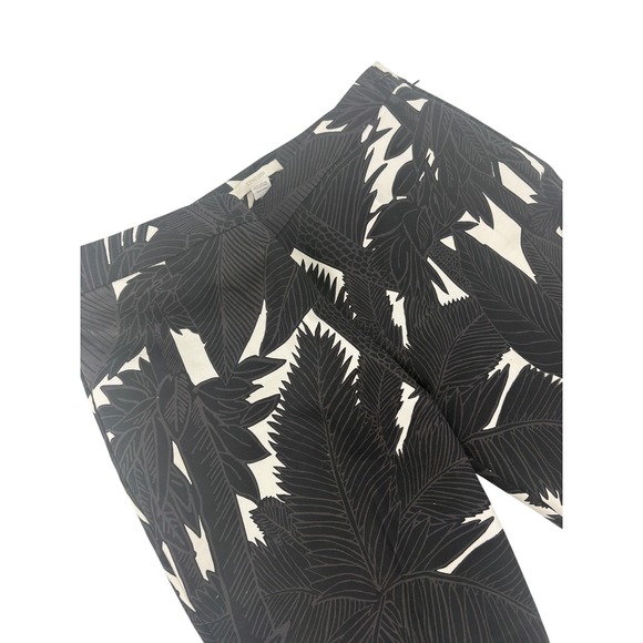 Chico's Pants - Chicos Palm Leaf Print Trousers‎ Black White Pants Women Size 15